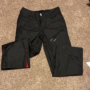 Men's Black Cargo Pants with Red Accents